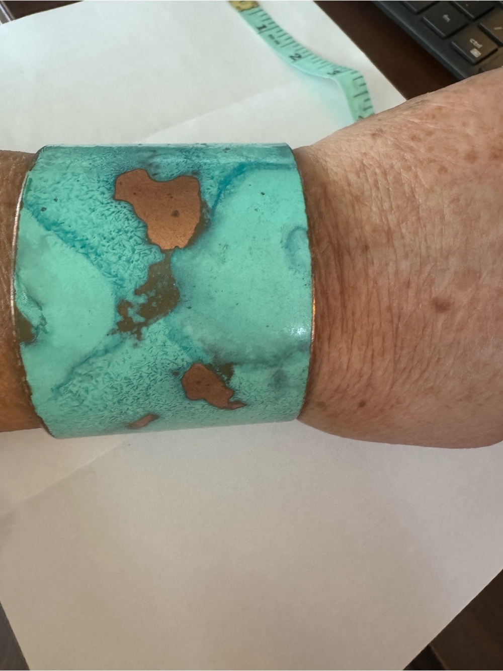 Ella Jude Turquoise and Copper Patina Cuff Bracelet